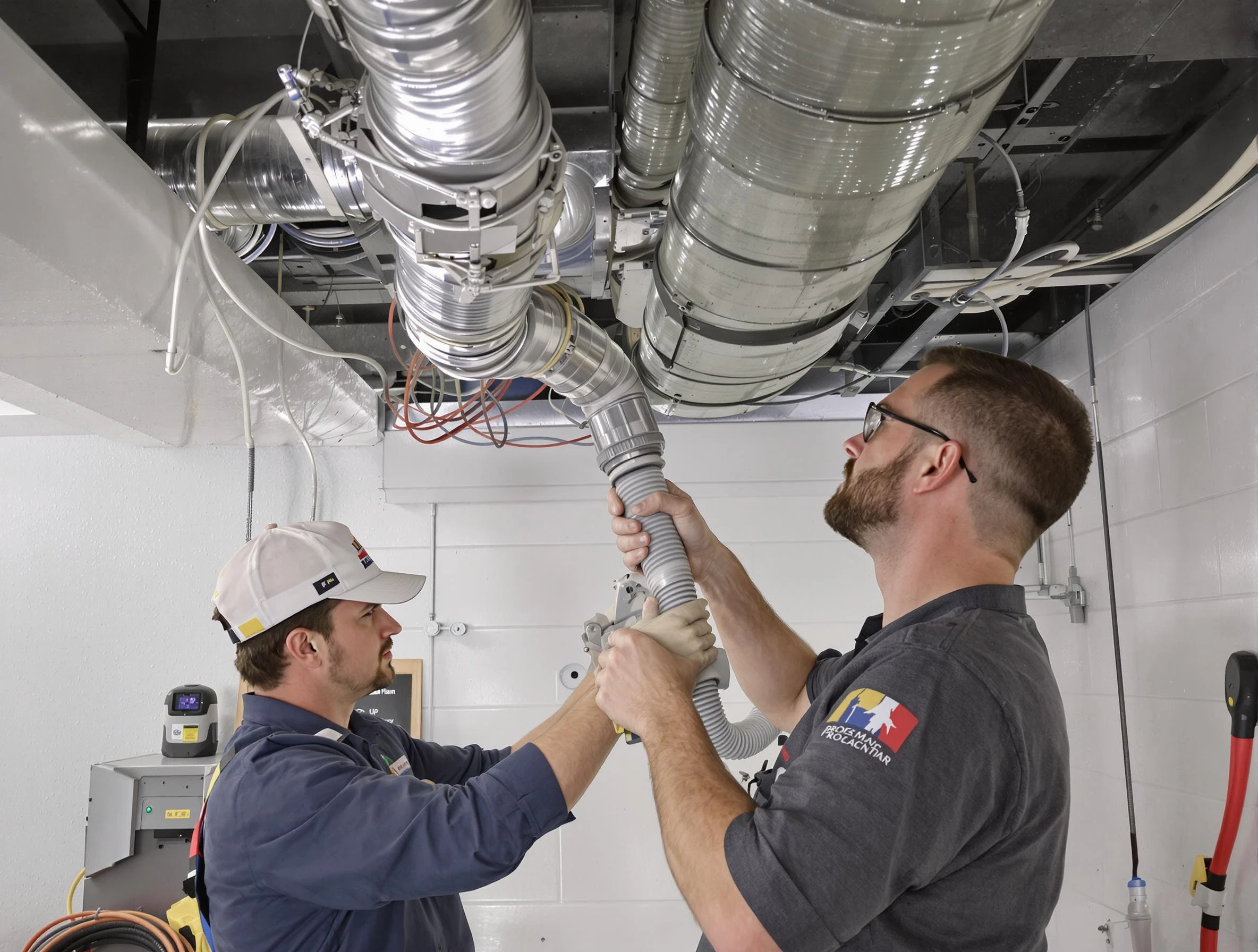 Lexington Air Duct Cleaning technician performing thorough AC duct cleaning in Lexington