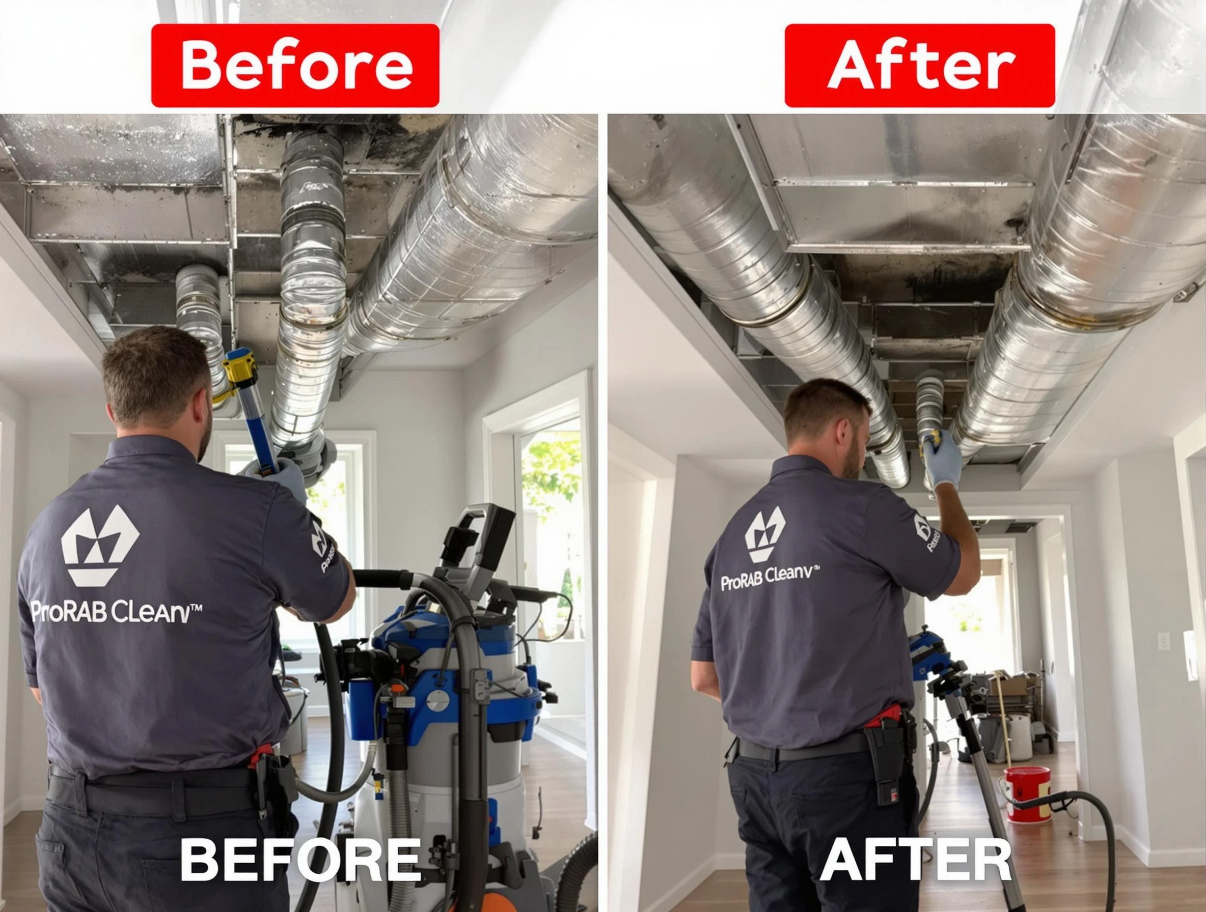 Lexington Air Duct Cleaning expert performing thorough residential duct cleaning in a Lexington home
