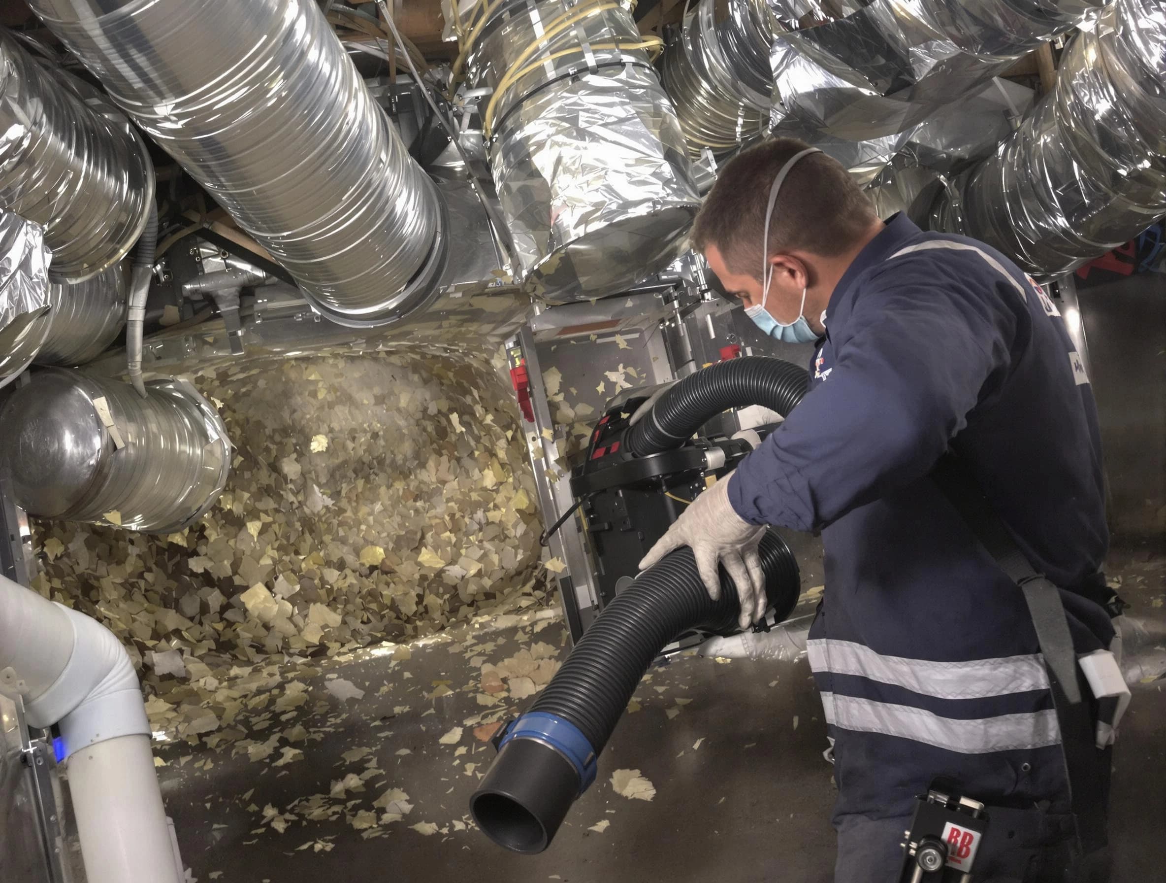 Lexington Air Duct Cleaning specialist operating negative pressure cleaning equipment for thorough duct maintenance in Lexington
