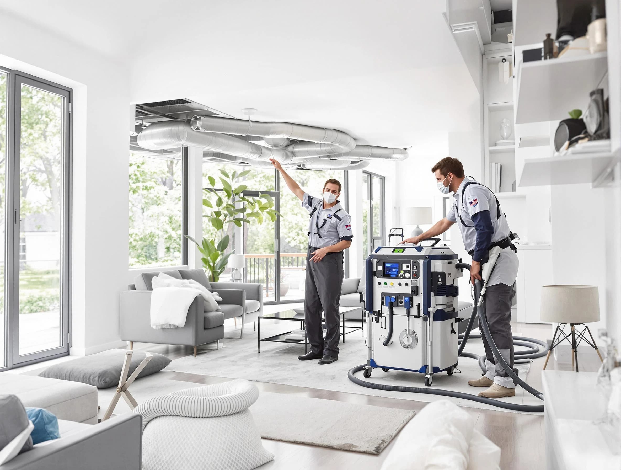 Lexington Air Duct Cleaning professional conducting pure air duct cleaning with state-of-the-art equipment in Lexington